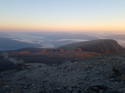 Sunrise on Ben Nevis. 